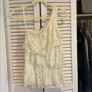 Ivory one shoulder top